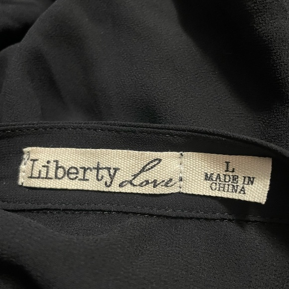 Liberty Love Chiffon Long Sleeve Tie- Front Waist Large Dress - Picture 12 of 12